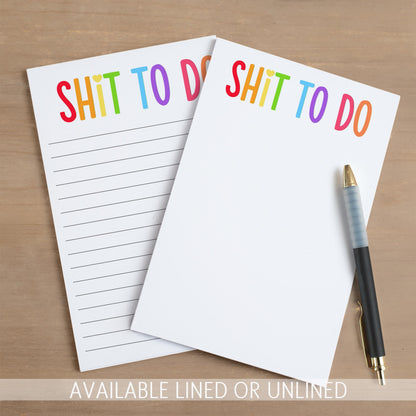 Funny To Do List - Custom Notepad With Peel Away Pages | Office Stationery Gift