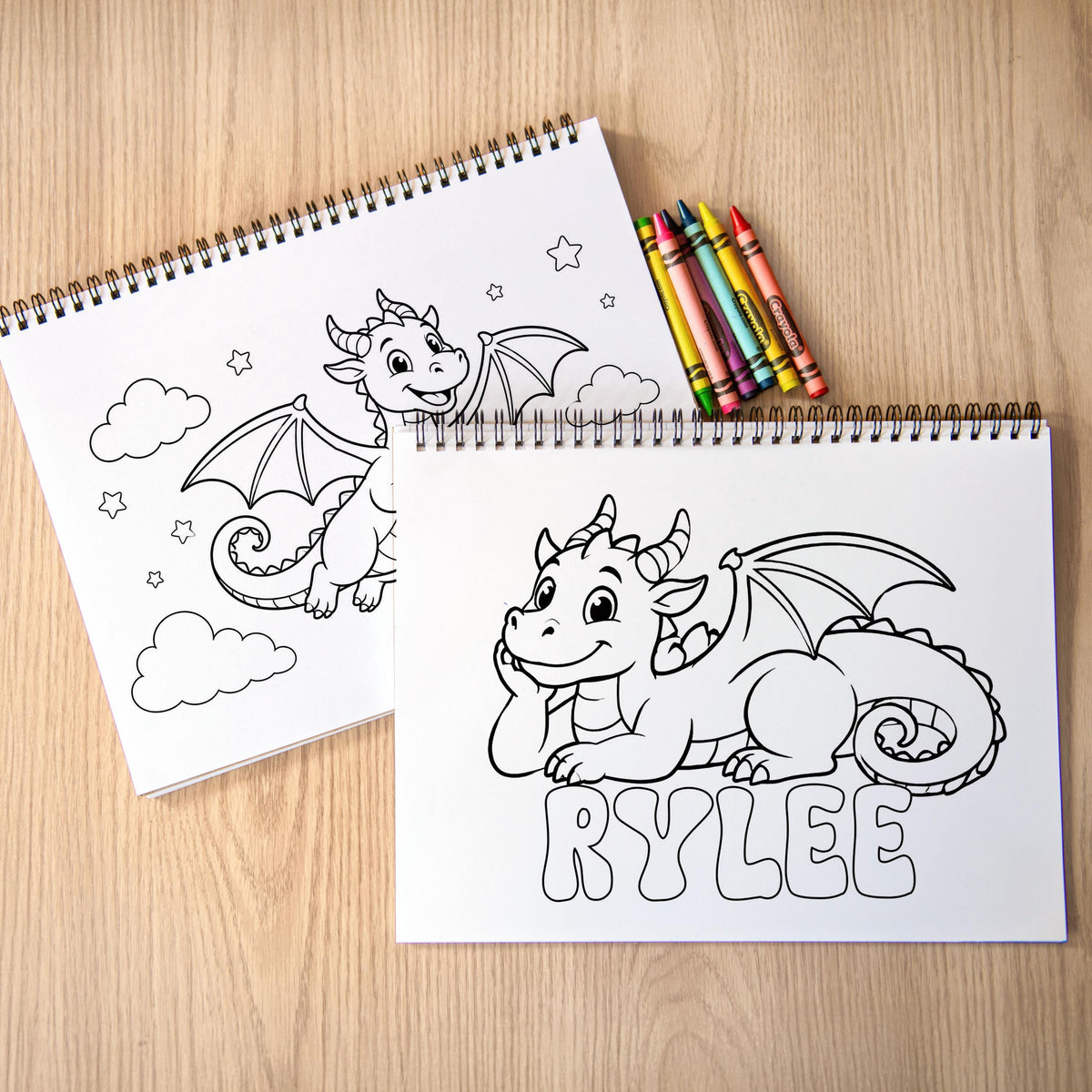 Personalized Coloring Book, 50 Pg. Spiral-Bound, Custom Name Gift