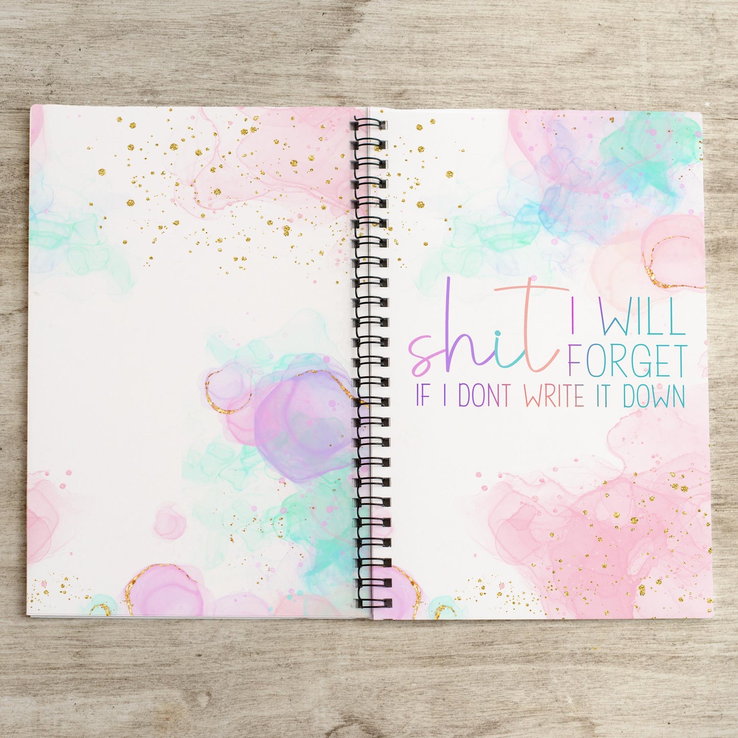 Funny Adult Humor Notebooks - Personalized Spiral Notebook With Lined Pages | SHIT I will forget