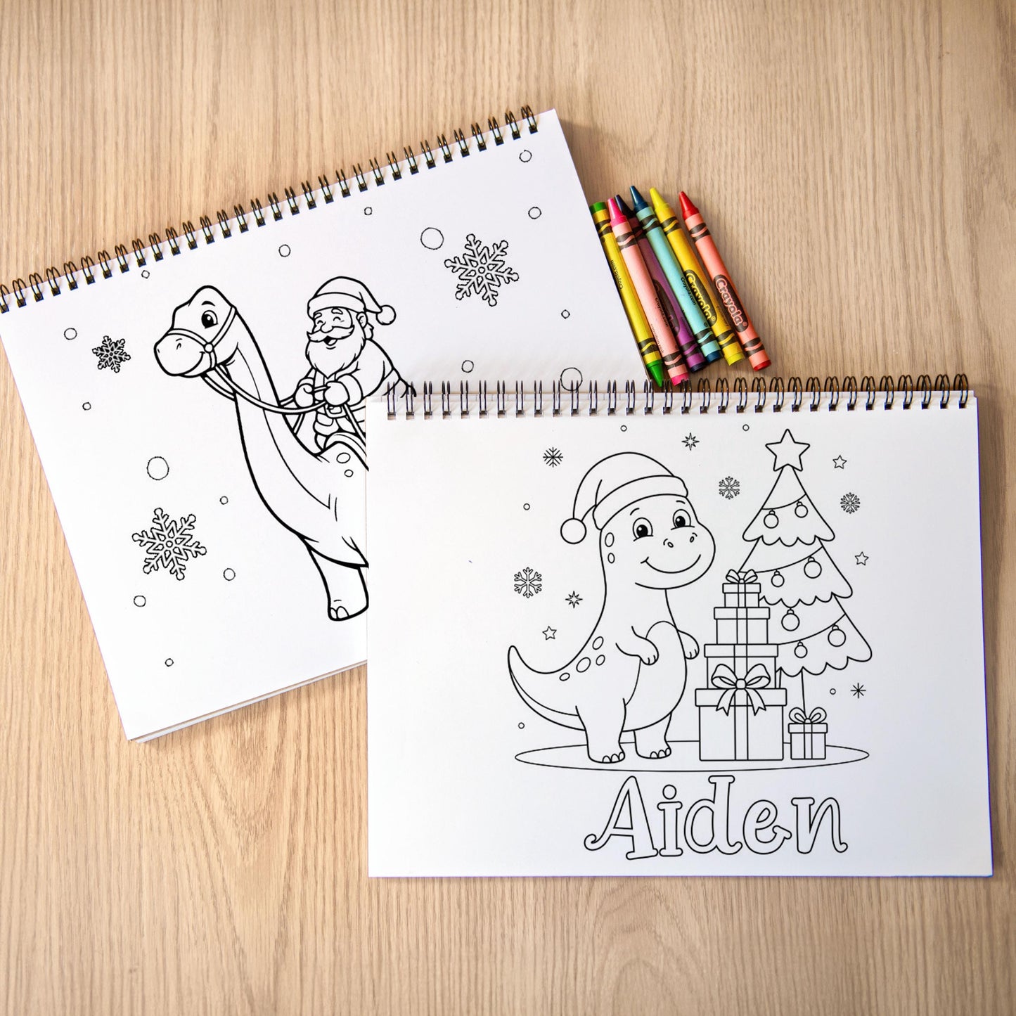 Personalized Christmas Coloring Book,Dinosaur Advent Calendar Fun