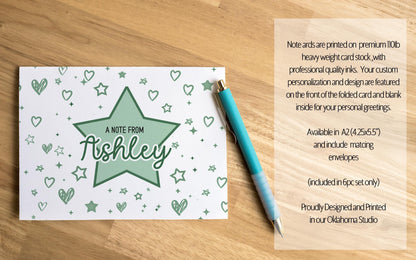 Personalized Stationery Set – Girls Letter Writing Paper & Teen Tween Notebook Gift