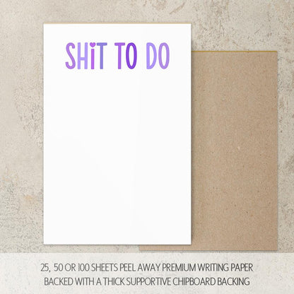 Funny To Do List - Custom Notepad With Peel Away Pages | Office Stationery Gift