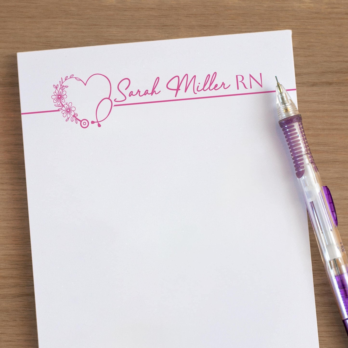 Personalized Nurse Notepad - Custom Name Stationery | RN LPN CNA Notepads Gift