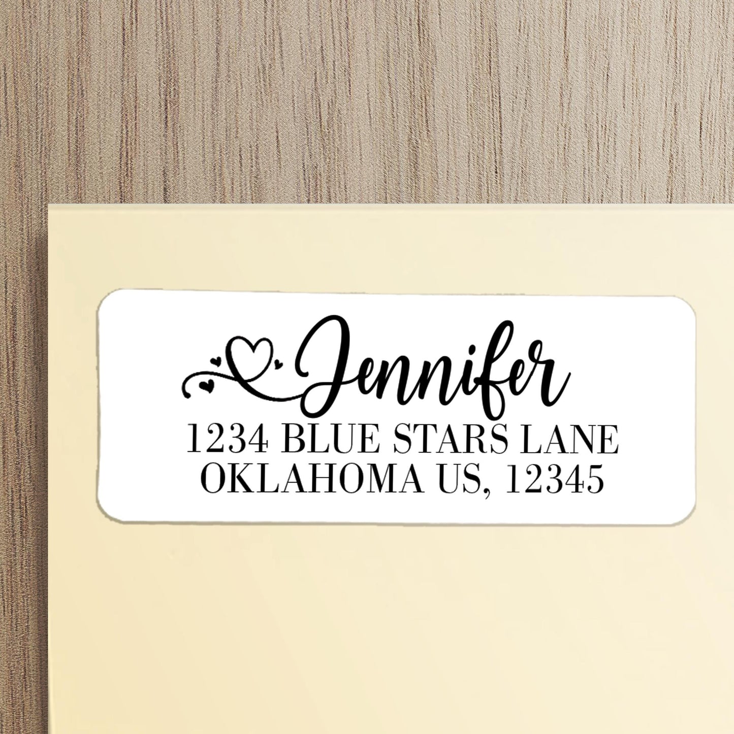 Custom Return Address Labels - Personalized Script Address Stickers, Waterproof & Smudge Proof
