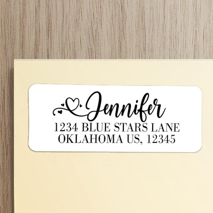 Custom Return Address Labels - Personalized Script Address Stickers, Waterproof & Smudge Proof