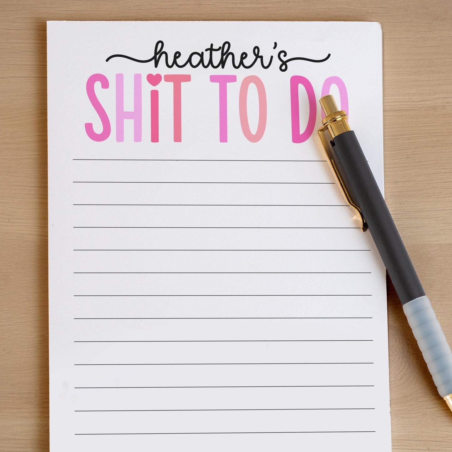 Funny Personalized Notepad - Custom Stationery | Colorful To Do List Gift