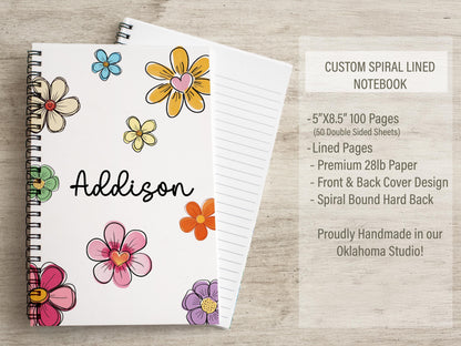 Personalized Stationery Set – Kids Letter Writing Kit With Floral Notepads & Envelopes
