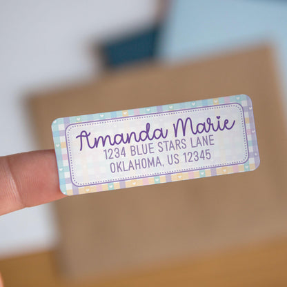 Custom Return Address Labels - Personalized Kids Address Stickers | Cute Heart & Waterproof