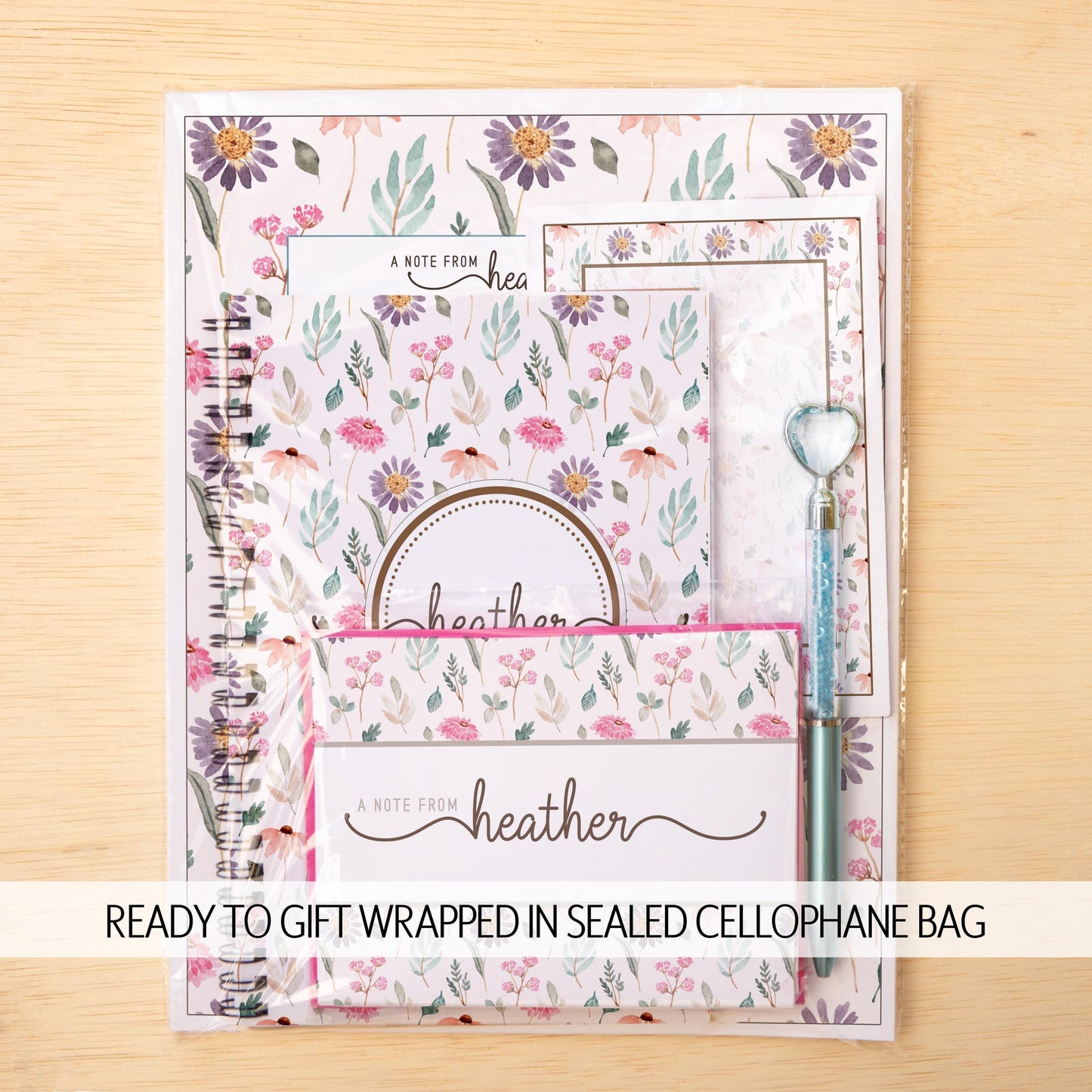 Personalized Stationery Set - Star Letter Paper & Notebook and Pen Gift Kit