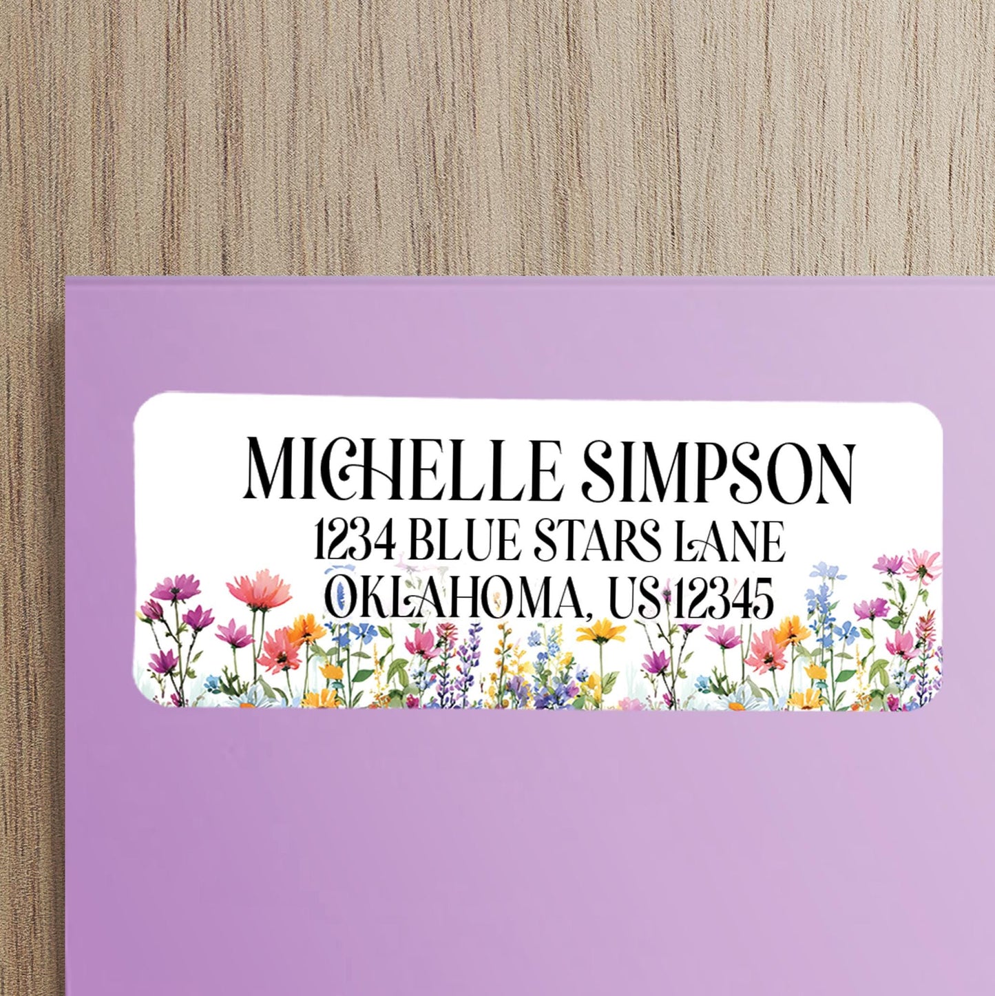 Custom Return Address Labels - Personalized Floral Stickers | Water Resistant, Smudge Proof