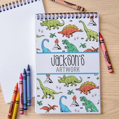 Personalized Kids Sketchbook | Boys Drawing Book, Spiral Bound Art Pad & Birthday Gift for Kids