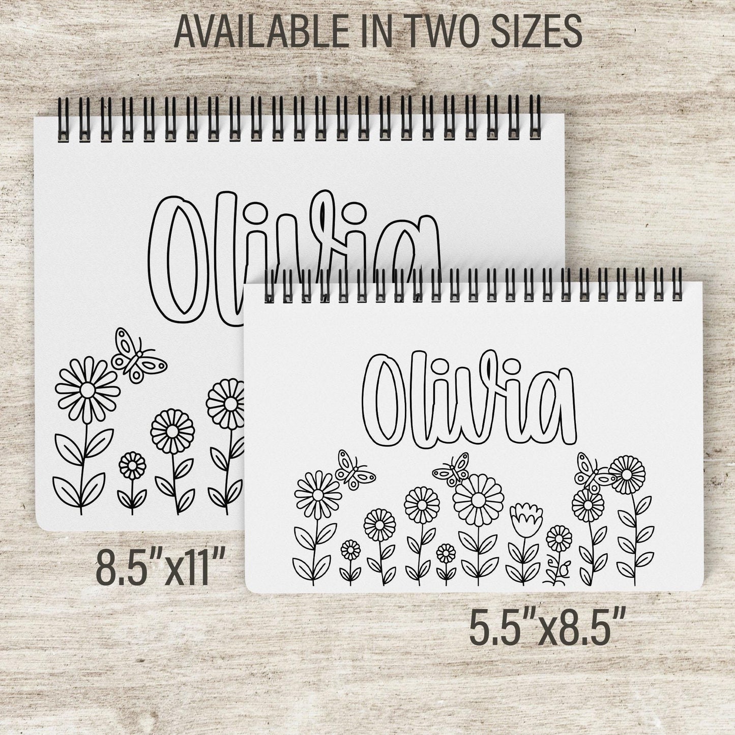 Personalized Butterfly Coloring Book - Custom Kids Coloring Book Gift With Name