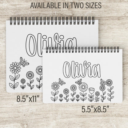 Personalized Butterfly Coloring Book - Custom Kids Coloring Book Gift With Name