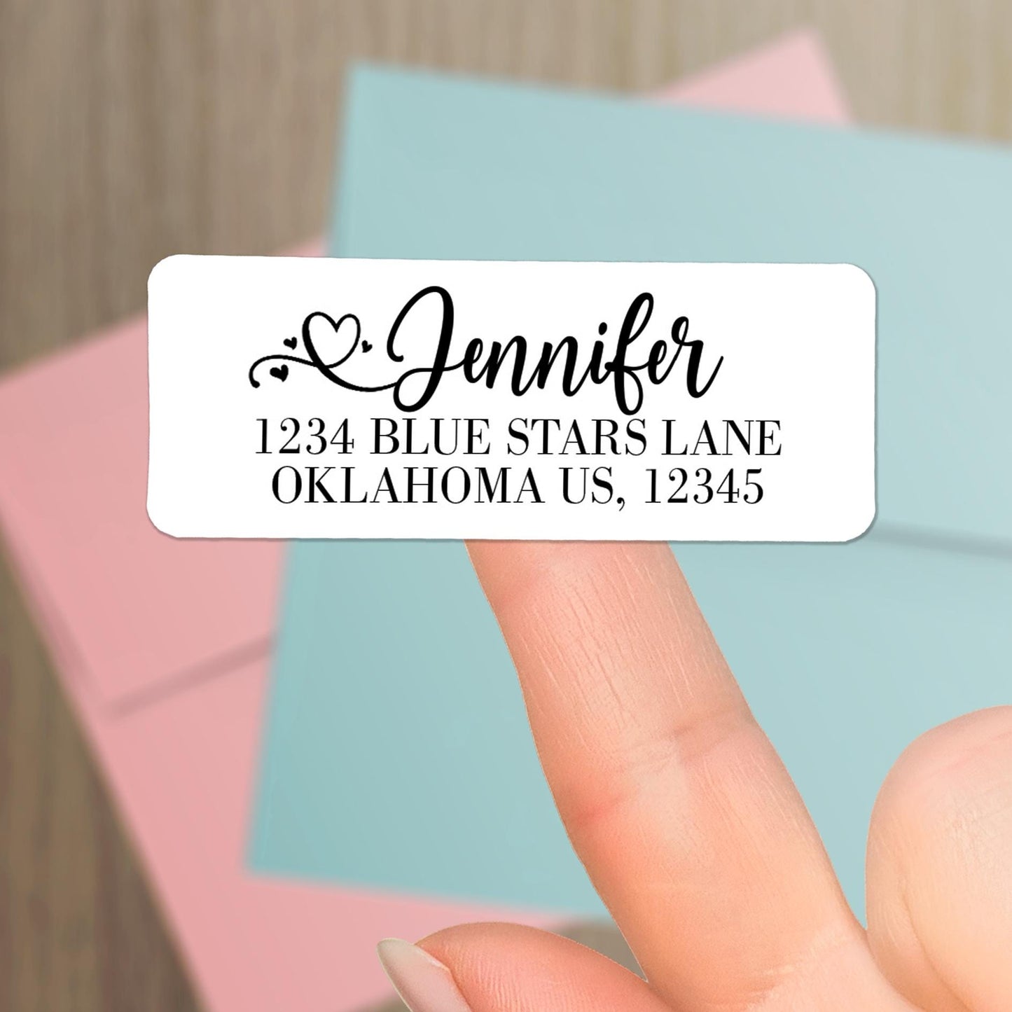Custom Return Address Labels - Personalized Script Address Stickers, Waterproof & Smudge Proof