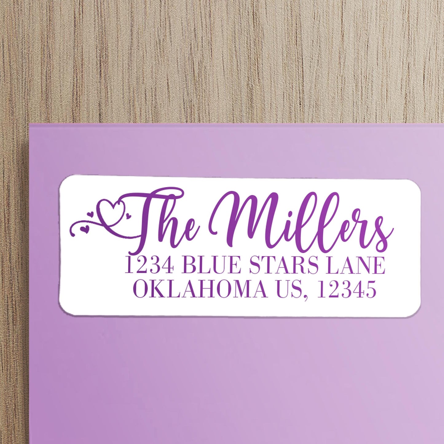 Custom Return Address Labels - Personalized Script Address Stickers, Waterproof & Smudge Proof