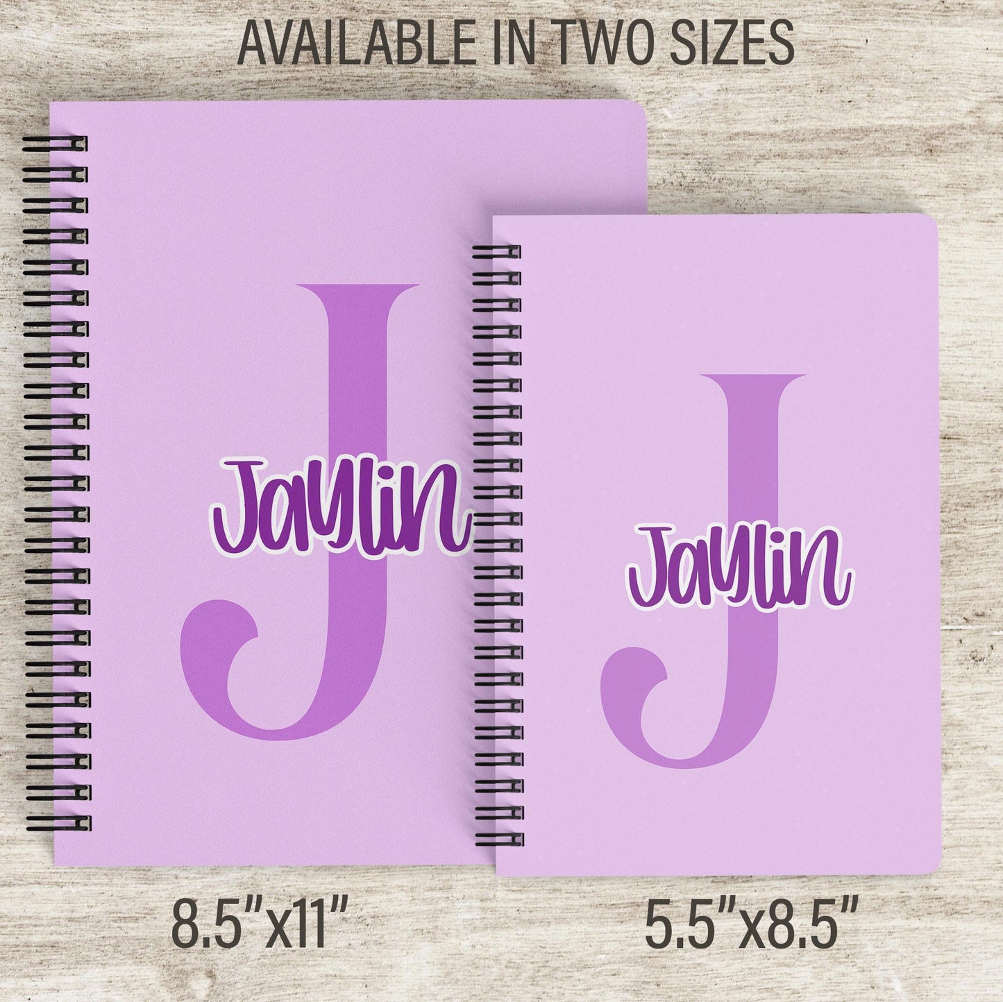 Personalized Girls Notebook - Custom Kids Journal With Monogram Name, Spiral Bound Gift