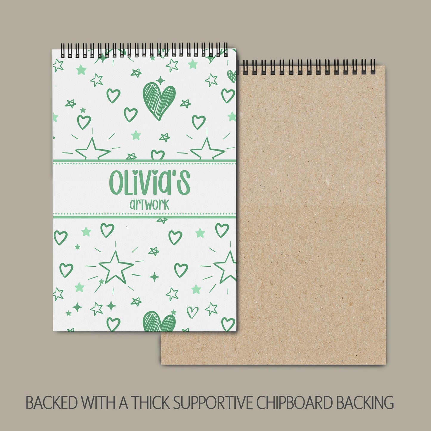 Personalized Sketchbook Girls – Custom Name Drawing Journal | Spiral Bound Art Pad