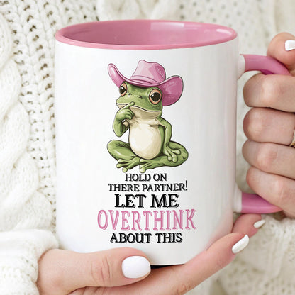 Funny Womens Coffee Mug - Cute Pink Frog Cowboy Design | Dishwasher Safe Ceramic Cup