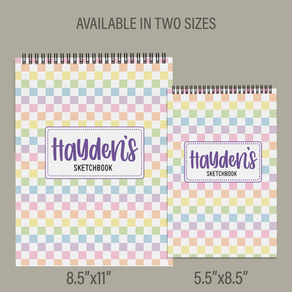 Personalized Sketchbook Girls - Custom Drawing Journal with Heavyweight Paper | Kids Art Supplies Gift