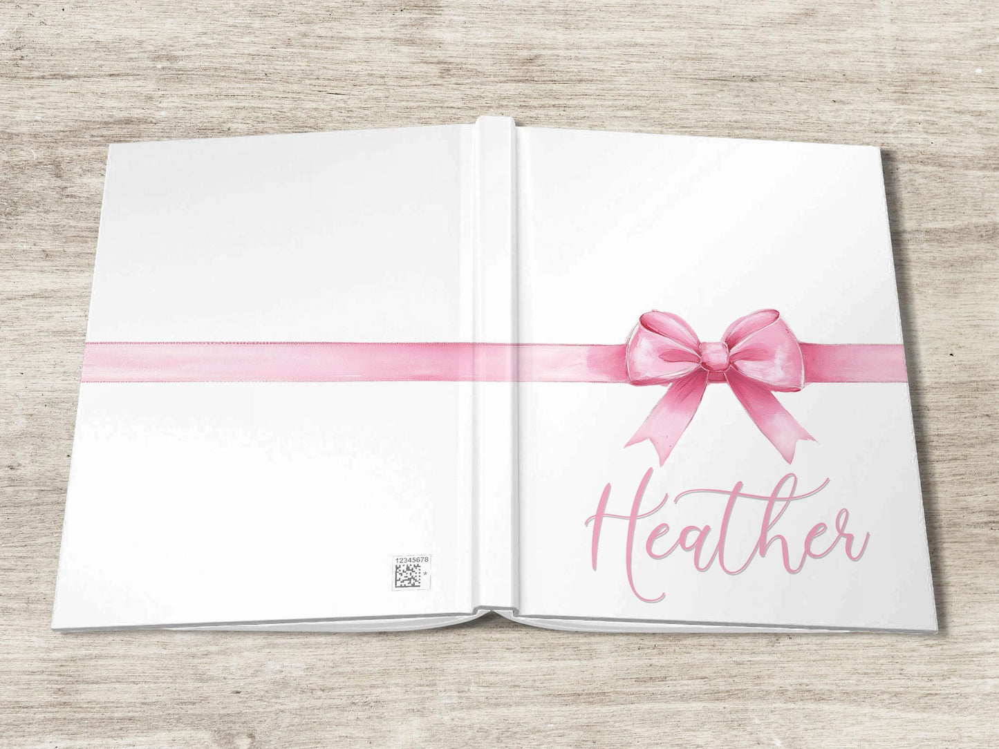 Personalized Pink Journal - Deluxe Hardcover Aesthetic Notebook with Custom Name