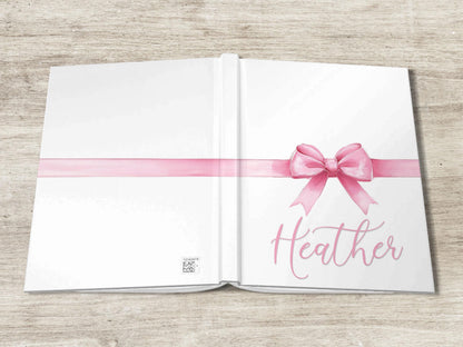 Personalized Pink Journal - Deluxe Hardcover Aesthetic Notebook with Custom Name