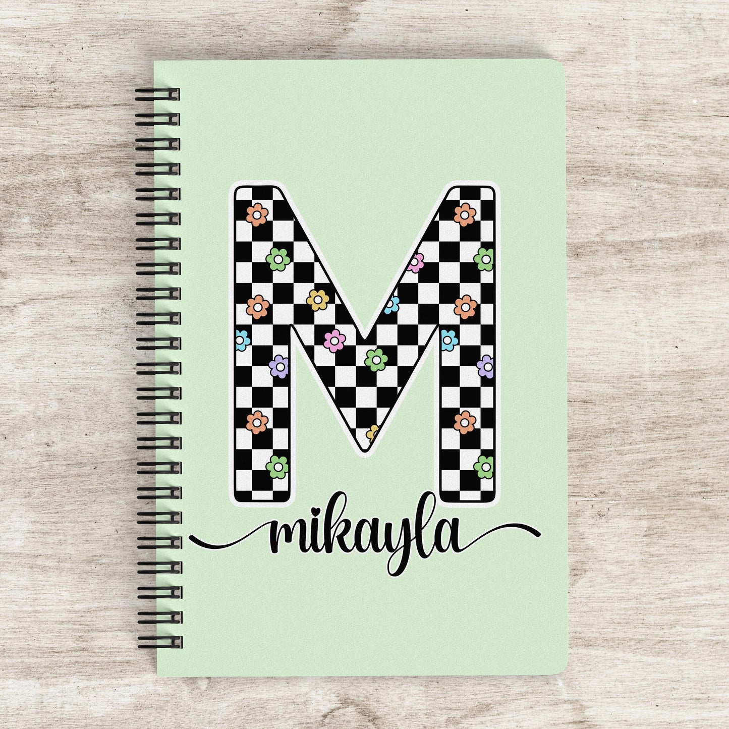 Personalized Girls Notebook - Custom Kids Journal With Monogram Name, Spiral Bound