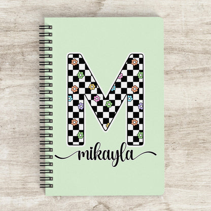 Personalized Girls Notebook - Custom Kids Journal With Monogram Name, Spiral Bound