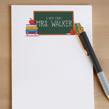 Personalized Teacher Notepad - Custom Name Stationery | Classroom Notepads Gift