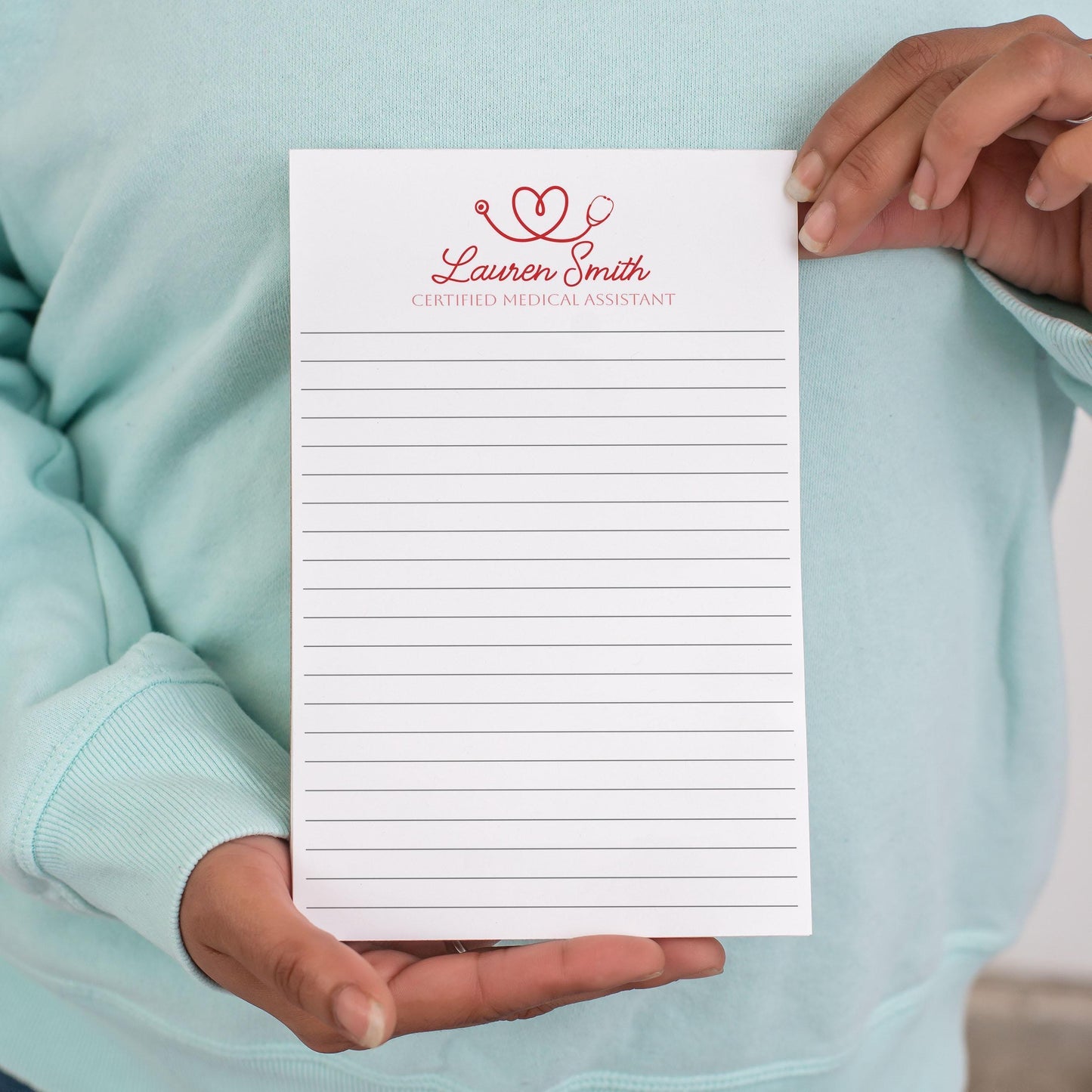 Personalized Nurse Notepad - Custom Name Stationery | RN LPN CNA Notepads Gift