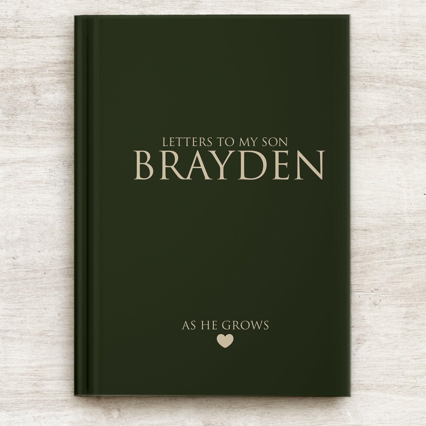 Letters to My Son Journal - Personalized Hardcover Keepsake Book with Lined Pages