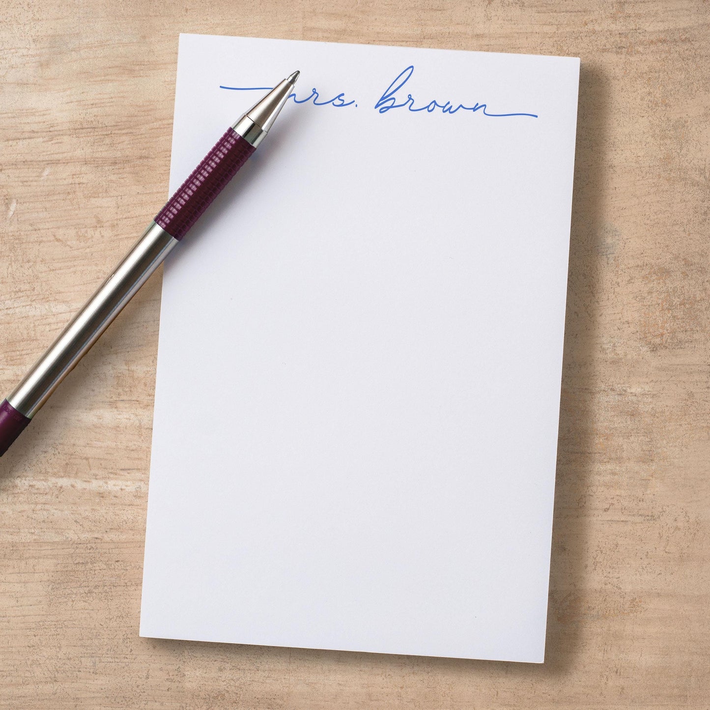 Personalized Notepad - Custom Name Notepad With Script Font & Easy Tear-Away Pages