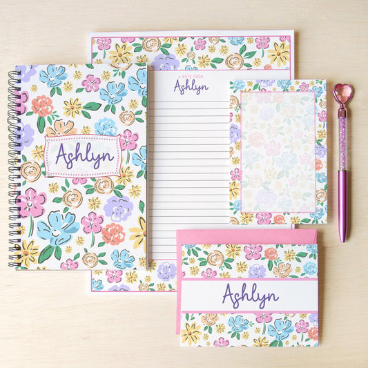 Personalized Stationery Set – Kids Letter Writing Kit With Notebook, Pen & Envelopes