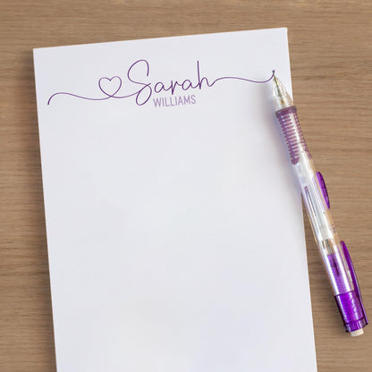 Personalized Notepad - Custom Monogram Notepads With Easy Tear-Away Pages