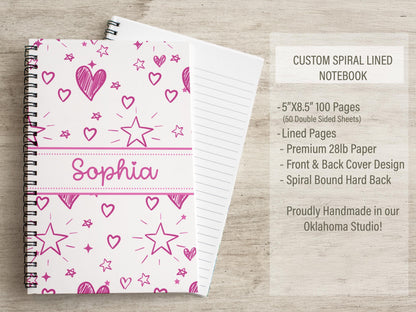 Personalized Stationery Set - Girls Letter Writing Paper & Teen Tween Notebook Gift