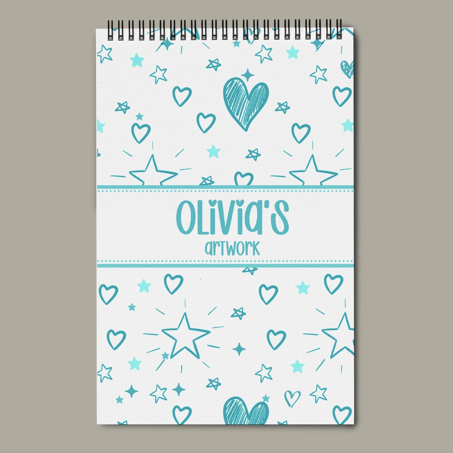 Personalized Sketchbook Girls – Custom Name Drawing Journal | Spiral Bound Art Pad