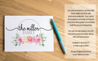 Personalized Note Cards – Custom Notecards with Envelopes | Wildflower Greeting Cards Set