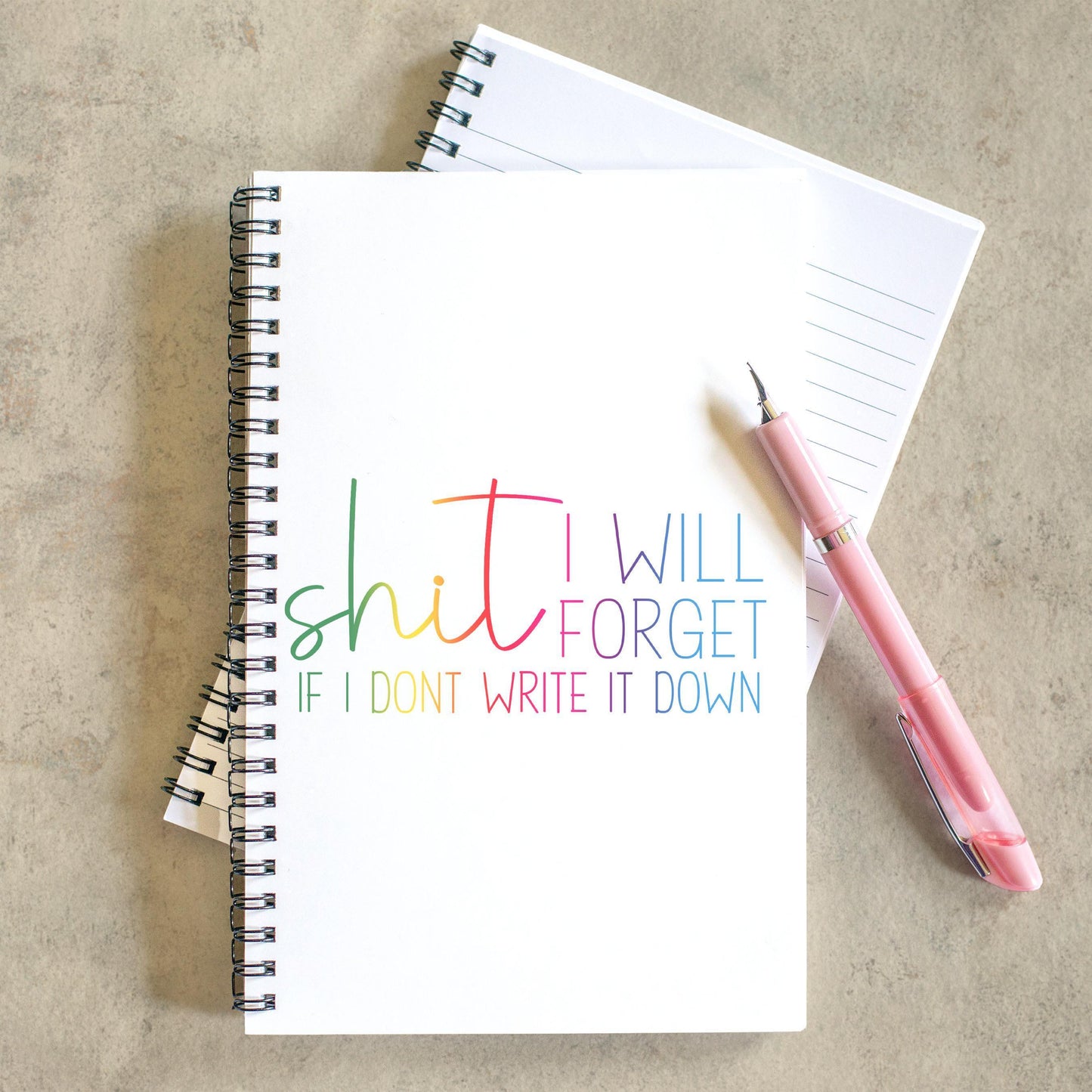 Funny Adult Humor Notebooks - Personalized Spiral Notebook With Lined Pages | SHIT I will forget