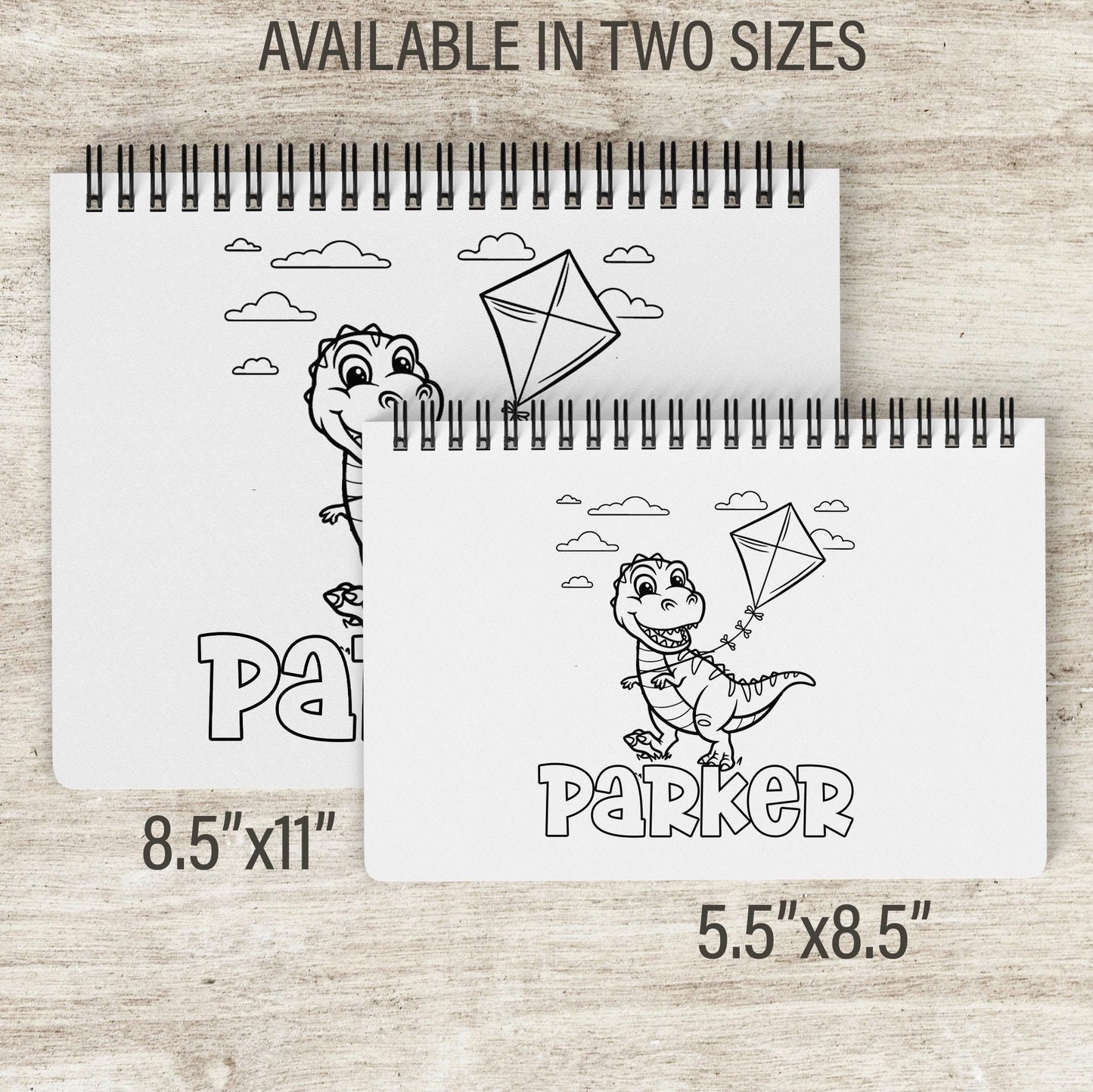 Personalized Dinosaur Coloring Book - Custom Kids Art Activity Book With Name & Party Favors
