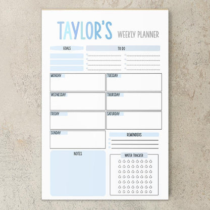 Weekly Planner Notepad - Custom Name, Days of the Week Pad | Teacher & Co-Worker Gift