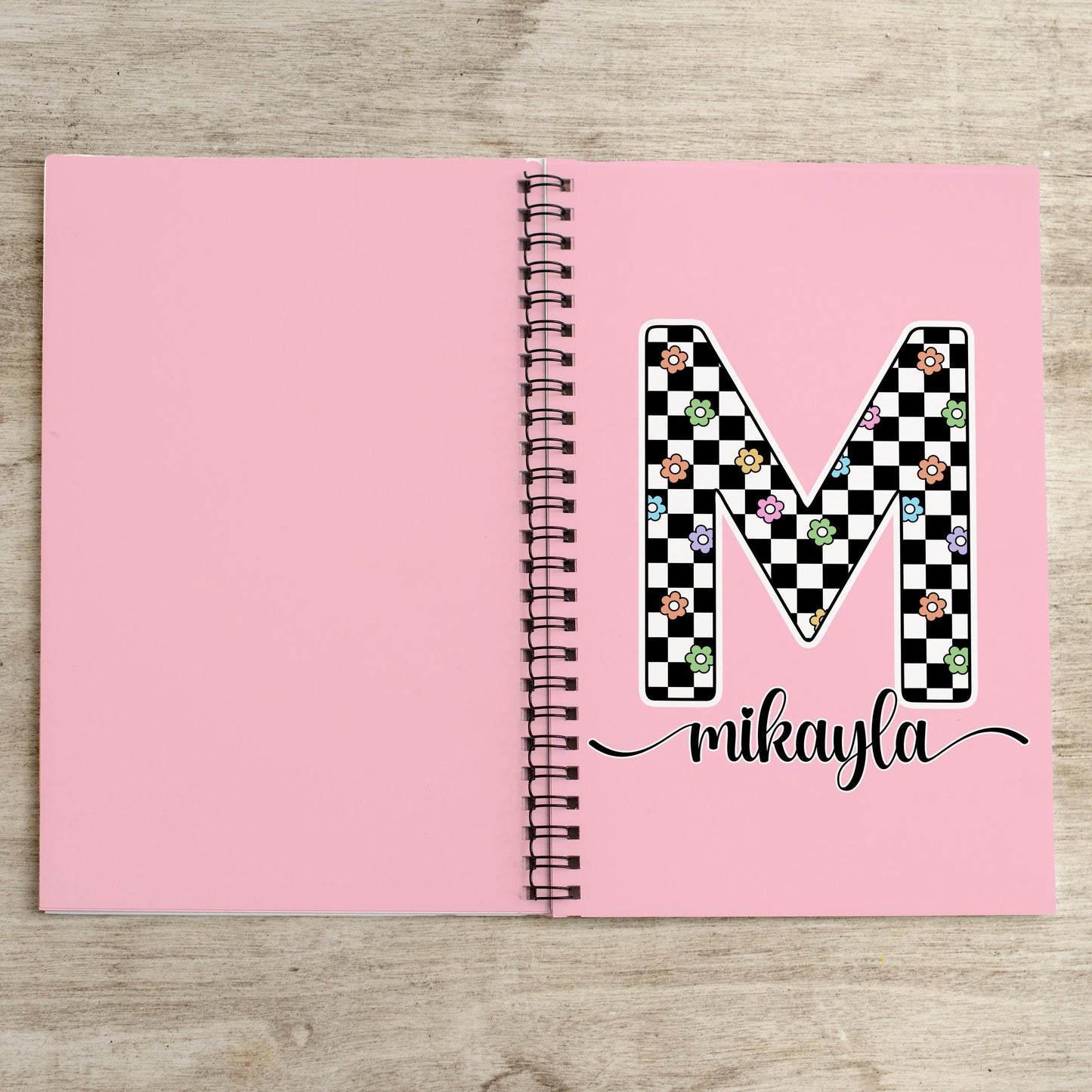 Personalized Girls Notebook - Custom Kids Journal With Monogram Name, Spiral Bound