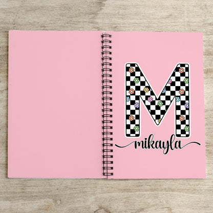 Personalized Girls Notebook - Custom Kids Journal With Monogram Name, Spiral Bound