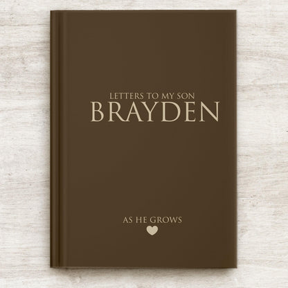 Letters to My Son Journal - Personalized Hardcover Keepsake Book with Lined Pages