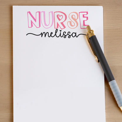 Personalized Nurse Notepad - Custom Nurse Stationery with Easy Tear-Away Pages
