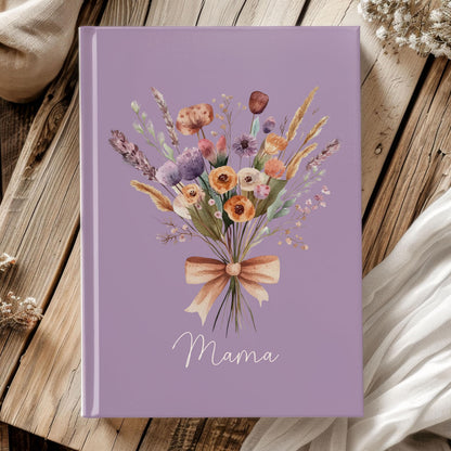 Personalized Hardcover Journal - Boho Floral Notebook | Custom Writing Notebook Gift