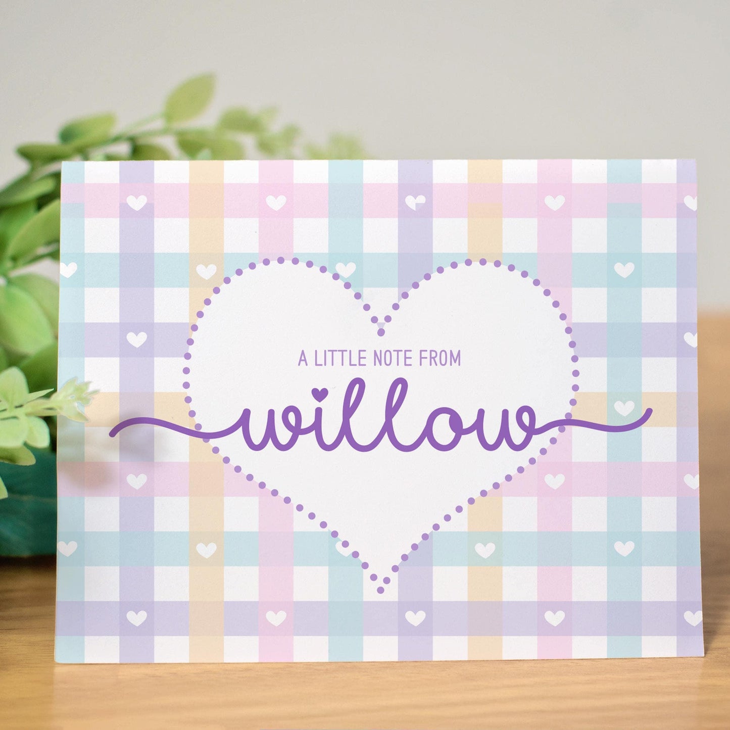 Personalized Note Cards - Custom Name Notecards | Cute Girls Stationery Set with Envelopes