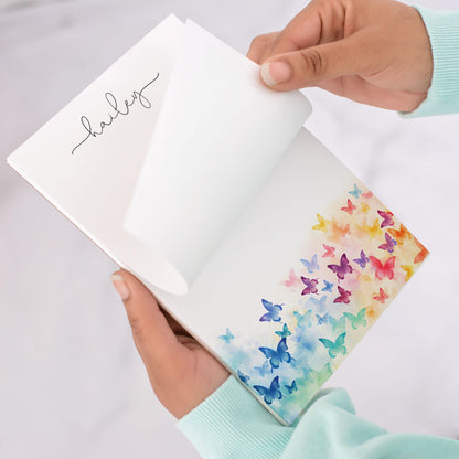 Personalized Butterfly Notepad – Custom Name Notepads with Floral Butterfly Notes