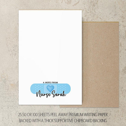 Personalized Nurse Notepad - Custom Name Stationery | RN LPN CNA Gifts & Medical Office Notes