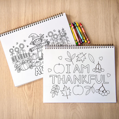 Personalized Autumn Coloring Book - Kids Fall Coloring Pages & Holiday Gift