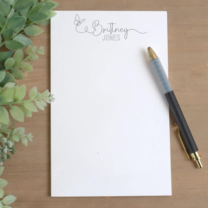 Personalized Notepad - Custom Butterfly Notepads | Teacher Gift Ideas & Office Desk Accessory