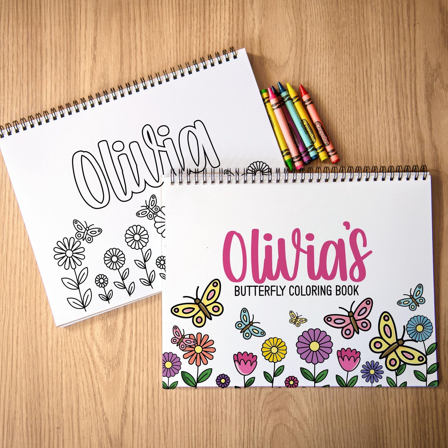 Personalized Butterfly Coloring Book - Custom Kids Coloring Book Gift With Name